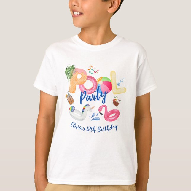 Camiseta Correspondência de Família de piscinas (Frente)