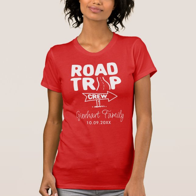 Camiseta Correspondência de Férias na Viagem de Reunião Fam (Frente)