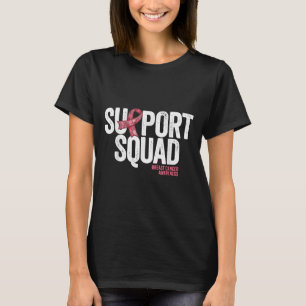 Camiseta Correspondência de Fita Cor-de-Rosa apoio ao cance