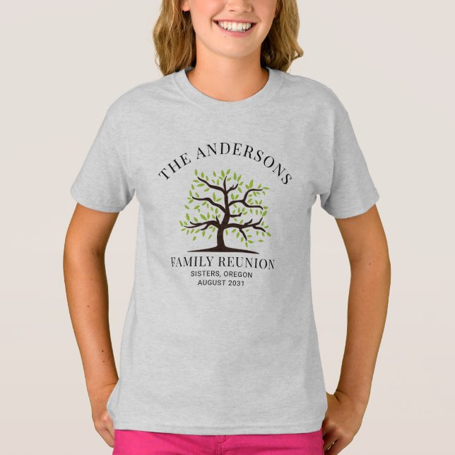 Camiseta Correspondência de Genealogia de Reunião de Famíli (Frente)