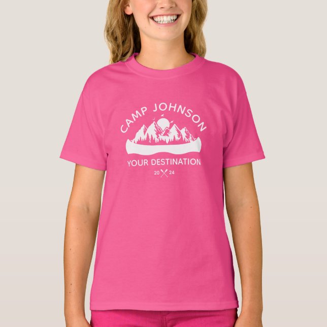 Camiseta Correspondência de Grupo de Férias de Camping do L (Frente)