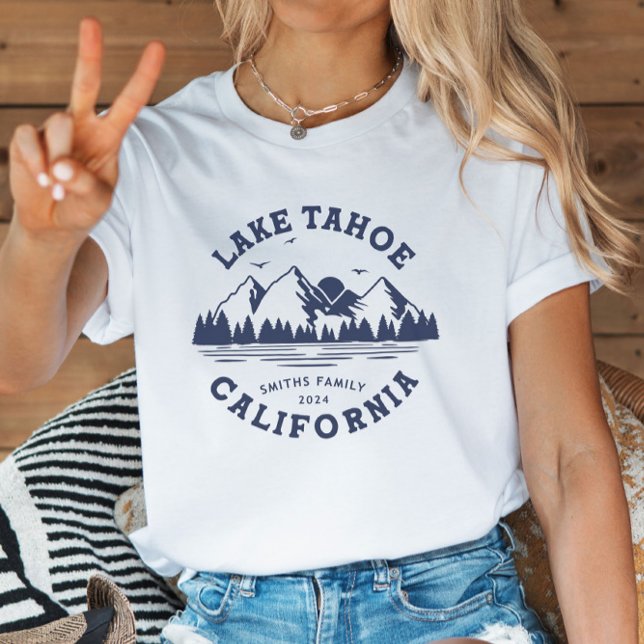 Camiseta Correspondência de Grupo de Férias de Camping do L (Custom Family Lake Camping Vacation Group Matching T-Shirt)