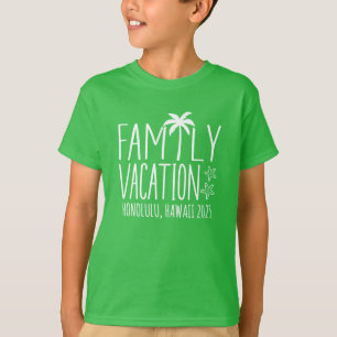 Camiseta Correspondência de Grupo de Férias de Praia da Fam