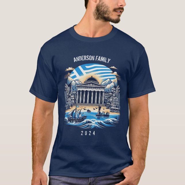 Camiseta Correspondência de Grupo de Percurso de Grécia Per (Frente)