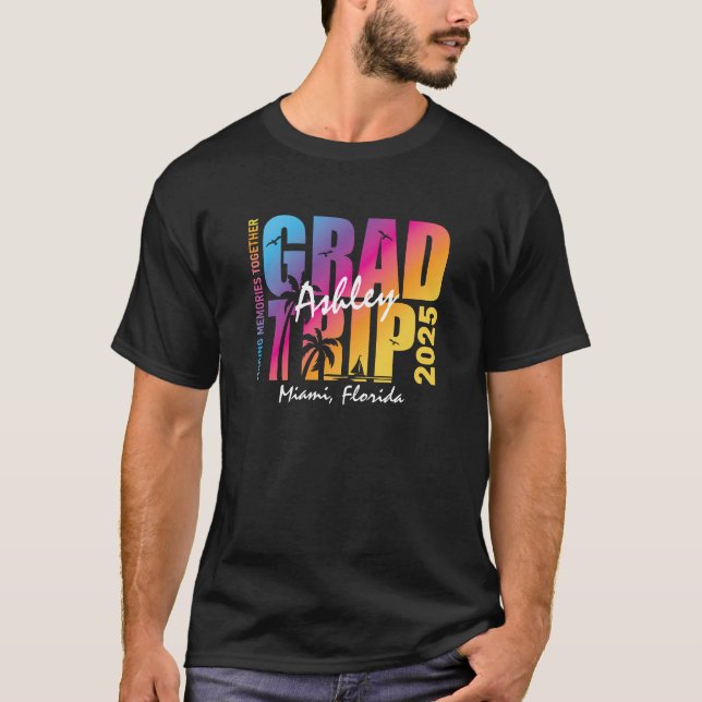 Camiseta Correspondência de Grupo de Viagem de Graduação Pe (Frente)