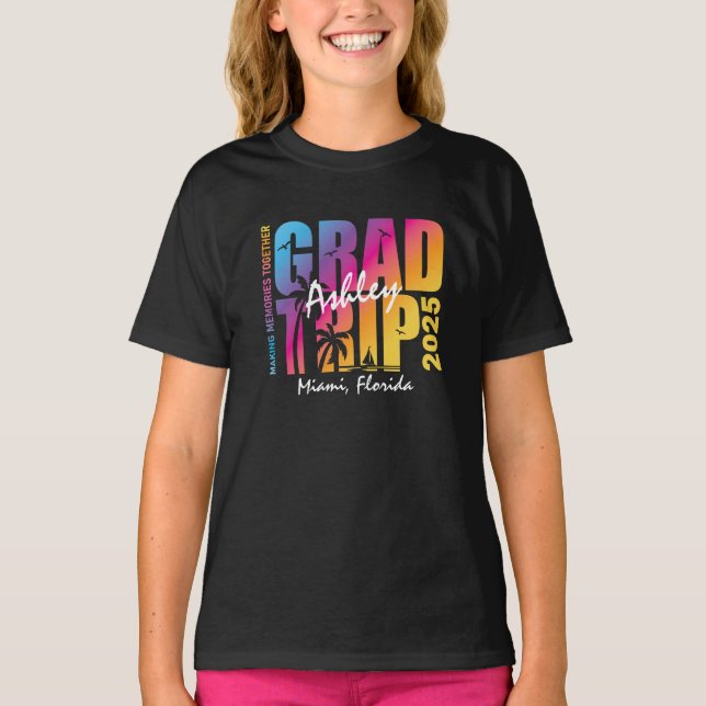 Camiseta Correspondência de Grupo de Viagem de Graduação Pe (Frente)