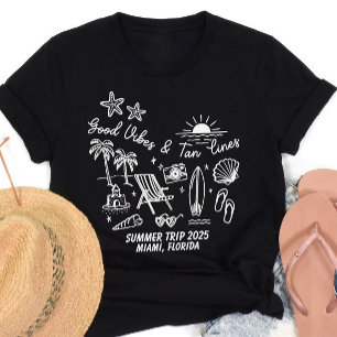 Camiseta Correspondência de Grupo Trip de Praia da Família