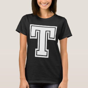 Camiseta Correspondência de letras maiúsculas do alfabeto s