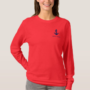 Camiseta Correspondência de Nome de Barco Âncora Náutica Sw