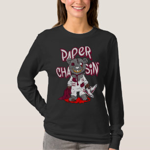 Camiseta Correspondência de vermelho cardeal com papel de u