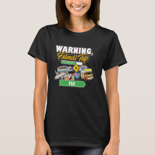 Camiseta Correspondência de Viagem do Fiji com Amigos de Av