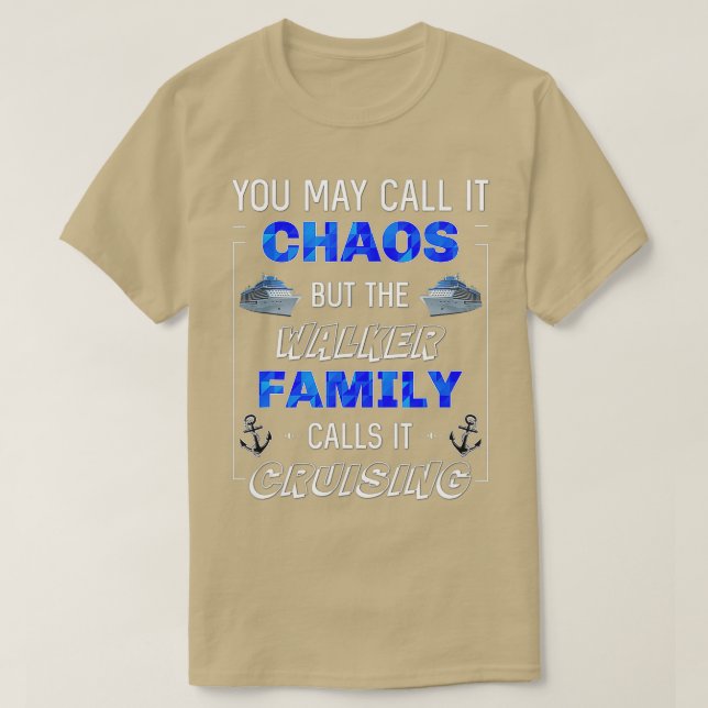 Camiseta Correspondência de Viagens de Cruzeiro da Família  (Frente do Design)
