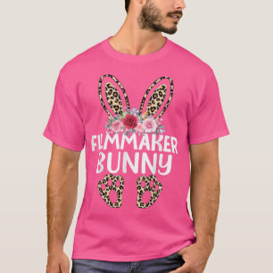 Camiseta Correspondência Engraçada Leopard Imprima Bunny Fi