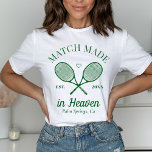Camiseta Correspondência Feita Na Bachelorette Do Clube De<br><div class="desc">Bela festa de Tênis. Parte de uma coleção inteira!</div>