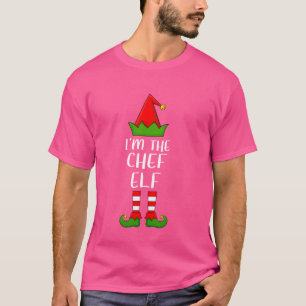 Camiseta Correspondente Grupo Familiar Eu sou Chef Elf Nata