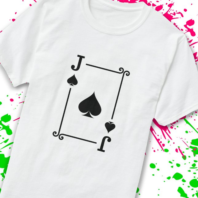 Camiseta Correspondente Jack Spades Cards Jogando Cartões M (Criador carregado)