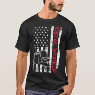 Camiseta Corretor de Correio Patriótico Americano Flag