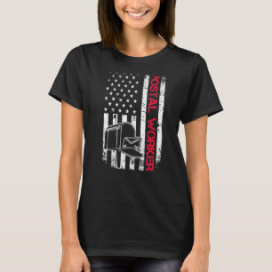 Camiseta Corretor de Correio Patriótico Americano Flag