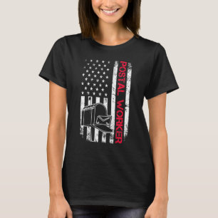 Camiseta Corretor de Correio Patriótico Americano Flag