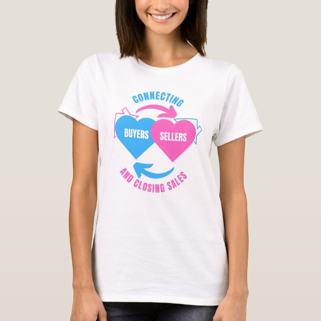Camiseta CORRETOR DE IMÓVEIS Conectando Compradores e Vende (Frente)