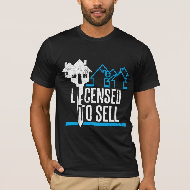 Camiseta Corretor de imóveis engraçado licenciado para (Frente)