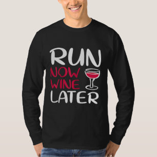 Camiseta Corrida Agora Vinho Depois Para Amantes d