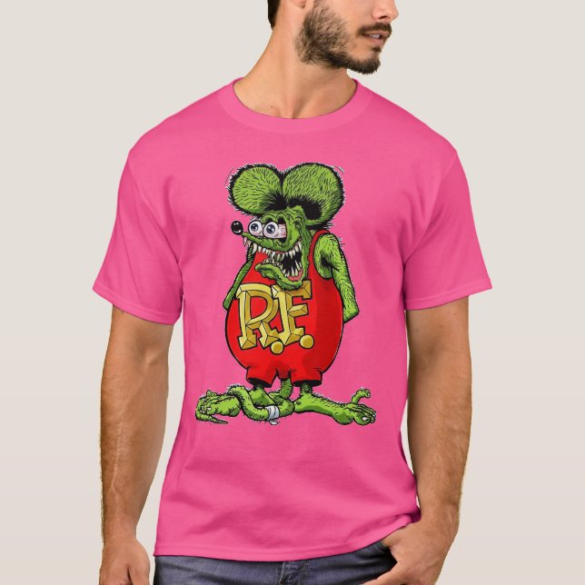 Camiseta Corrida clássica de galinha quente de rato (Frente)