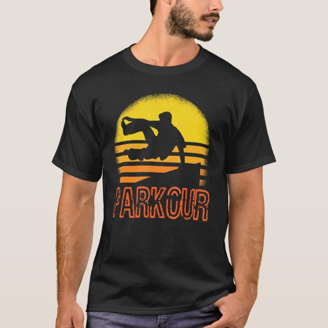 Camiseta Corrida Correndo Saltando Parkour Livre Em Corrida (Frente)