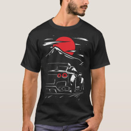 Camiseta Corrida da Meia-Noite: Carro de Corrida sob a Lua