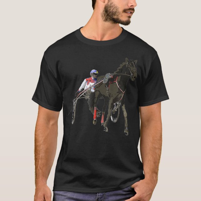Camiseta Corrida das Corridas de Cavalos Desportivos  (Frente)