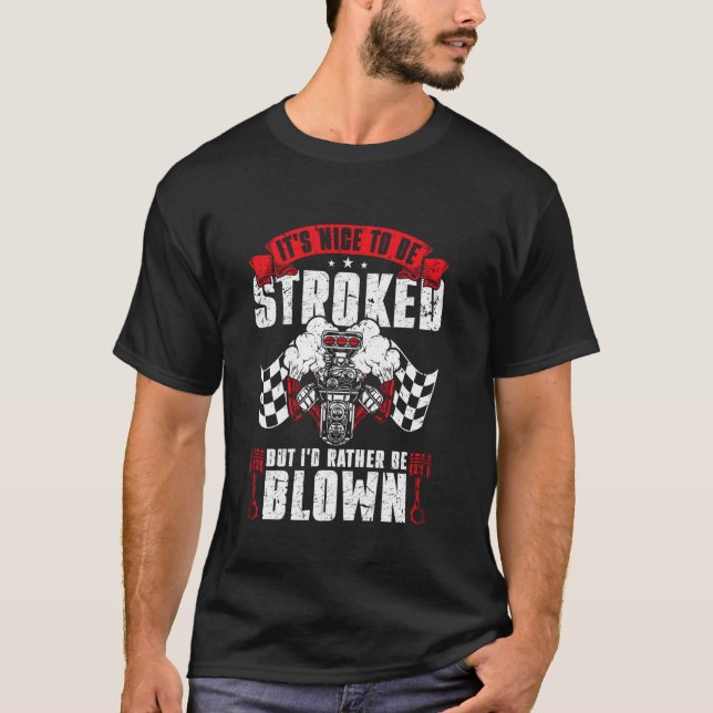 Camiseta Corrida de Arrancada É Bom Ser Acariciado Mas Eu P (Frente)