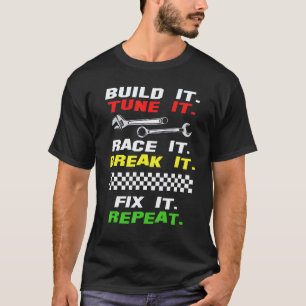 Camiseta Corrida de Arrastações Engraçada Mecânico de Corri