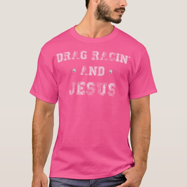 Camiseta Corrida de Arrasto e Jesus T Corrida Cristã (Frente)