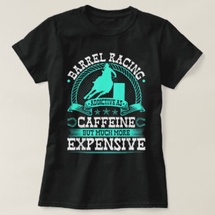 Camiseta Corrida de Barril Como Café Cowgirl Rodeio Cavalo