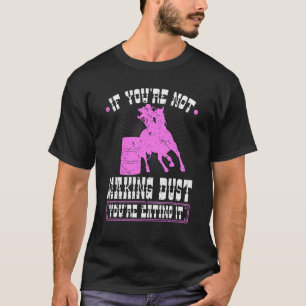 Camiseta Corrida de Barril Fazendo Poeira Comendo Rodeio Co