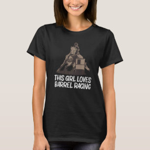 Camiseta Corrida De Barril Legal Para Meninas Crianças Vaqu