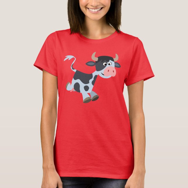 Camiseta Corrida de boneca Vaca T-Shirt (Frente)