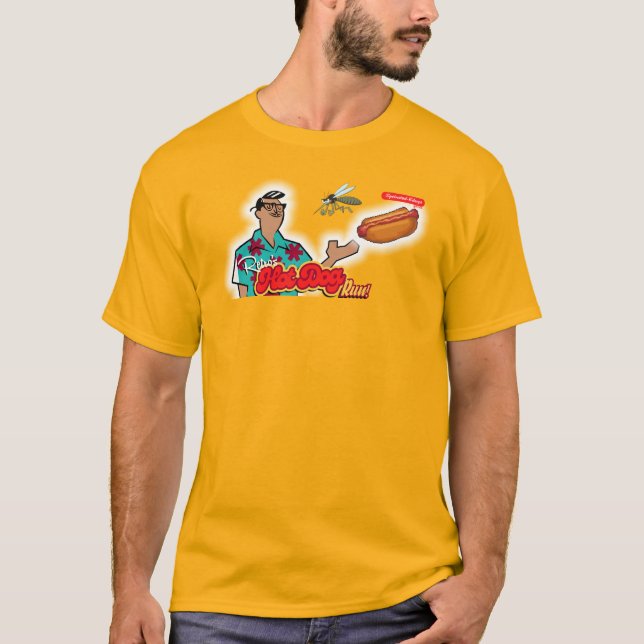 Camiseta Corrida de cachorro quente do Retro (Frente)