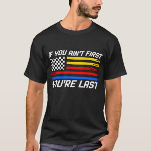 Camiseta Corrida de Carro com Bandeira dos EUA Se Você Não