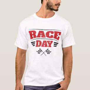 Camiseta Corrida de Carro de Sinalizador Verificado no Dia 