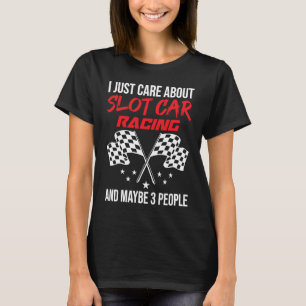 Camiseta Corrida de carro de slot e 3 Pessoas