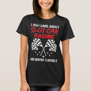 Camiseta Corrida de carro de slot e 3 Pessoas