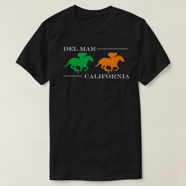 Camiseta Corrida de Cavalo Del Mar California  (Frente do Design)