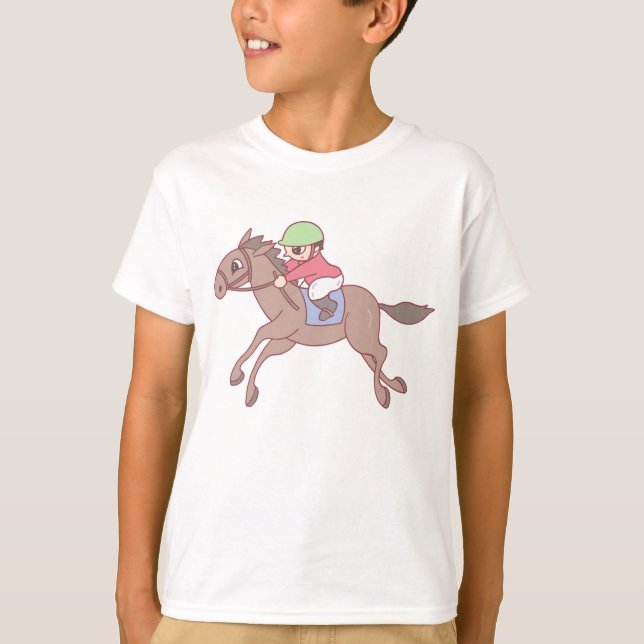 Camiseta Corrida de cavalos. (Frente)