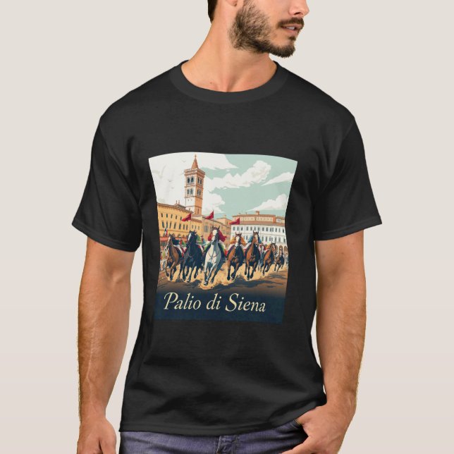 Camiseta Corrida de Cavalos Palio di Siena (Frente)
