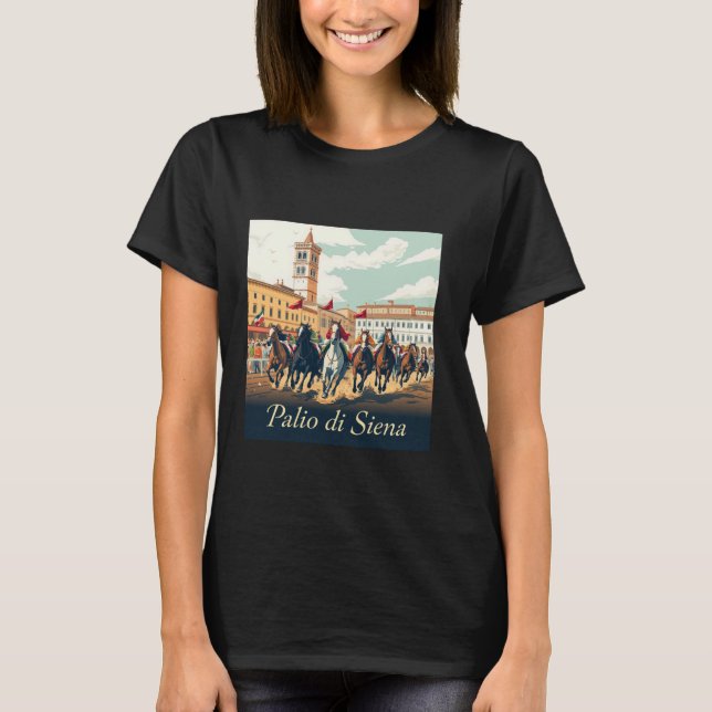 Camiseta Corrida de Cavalos Palio di Siena (Frente)