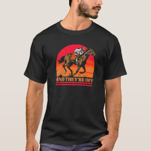 Camiseta Corrida de Cavalos Vintage E Lá Vão Corrida de Cav