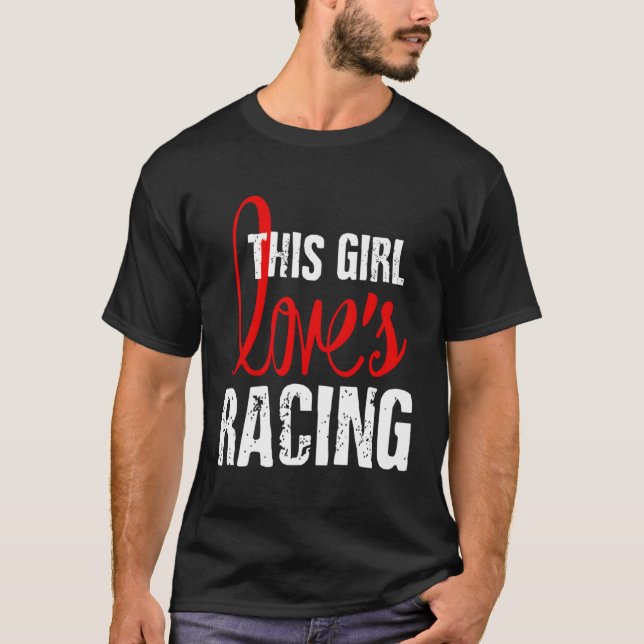 Camiseta Corrida de Dirt Rastreando Corrida de Carro Sprint (Frente)