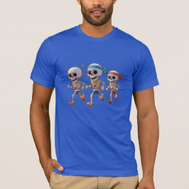 Camiseta “Corrida de Esqueleto em Cartoon 3D • Esqueleto En