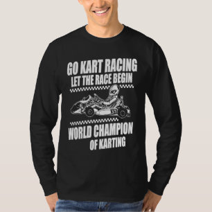 Camiseta Corrida de Gokart Começa Campeonato Mundial de Kar